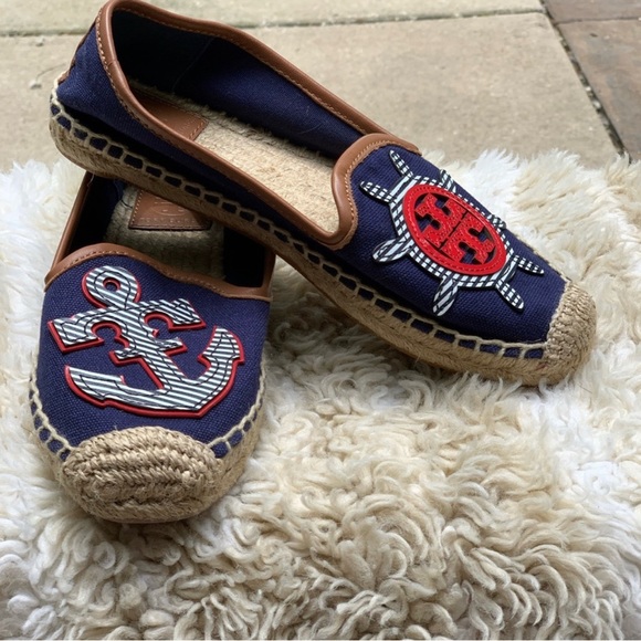 Tory Burch MARITIME Espadrille Flat 
Size: 5 US / 35 EU Navy Multi - Picture 7 of 7